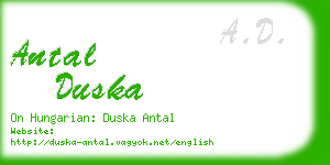 antal duska business card